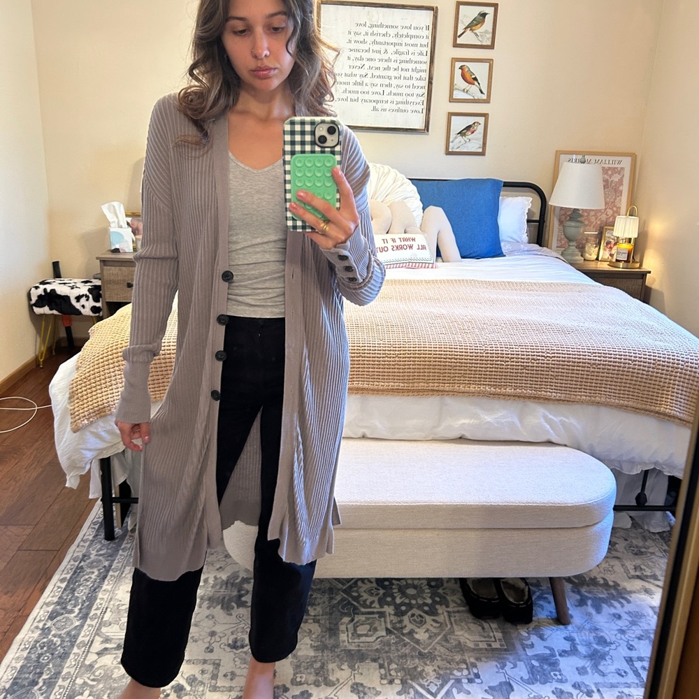 John & Jenn Long Gray Cardigan